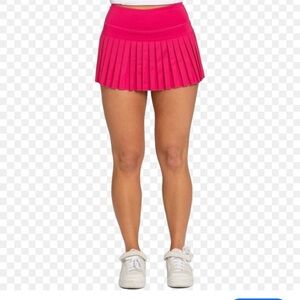 Hot Pink Pleated Skirt